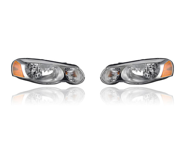 Headlight Assembly - Compatible/Replacement for '04-06 Chrysler Sebring Without Leveling System - Pair, Left Driver + Right Passenger Set - 4806036AB, 4806037AF - CAPA
