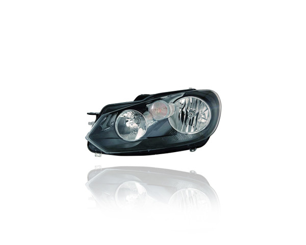 Headlight Assembly For VW2502144 10-14 VW Volkswagen Golf GTI - Left Hand - Driver, Hella-Design, Halogen