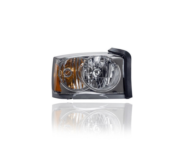 Headlight Assembly - Compatible/Replacement for '06-07 Dodge Dakota - Without Black Bezel - Right Hand - Passenger - 55077606AC - CAPA