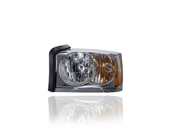 Headlight Assembly - Compatible/Replacement for '06-07 Dodge Dakota - Without Black Bezel - Left Hand - Driver - 55077607AC - CAPA