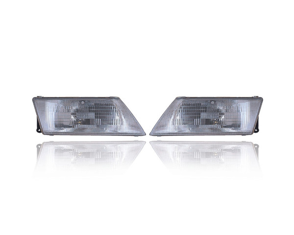 Headlight Assembly - Compatible/Replacement for '95-98 Nissan Sentra, 95-97 200sx - Pair, Left Driver + Right Passenger Set - 260101M325, 260601M325