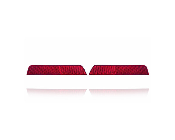 Side Marker Light Reflector - Compatible/Replacement for '10-17 Chevrolet Equinox - Rear - Pair, Left Driver + Right Passenger Set - 25809862, 25803057