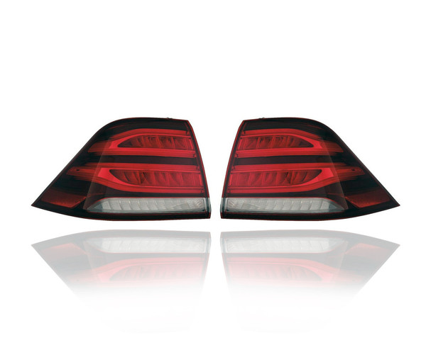 Tail Light Assembly - Compatible/Replacement for '16-19 Mercedes-Benz GLE-SUV/Plug-in - Outer - Pair, Left Driver + Right Passenger Set - 1669065802, 1669065702