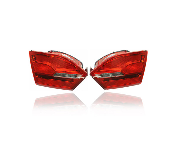 Tail Light Assembly - Compatible/Replacement for '11-14 VW Volkswagen Jetta/Hybrid Sedan (Exclude GLI/L) - Inner On Trunk Lid, Halogen - Pair, Left Driver + Right Passenger Set - 5C6945094, 5C6945093