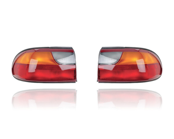 Tail Light Assembly - Compatible/Replacement for '97-03 Chevrolet Malibu, 04-05 Classic - Pair, Left Driver + Right Passenger Set - 15894726, 15894727