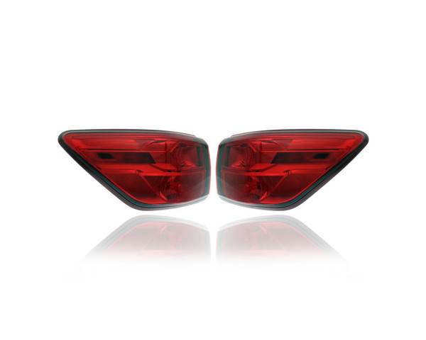 Tail Light Assembly - Compatible/Replacement for '17-20 Nissan Pathfinder - Outer On Body - Pair, Left Driver + Right Passenger Set - 265509PF0A, 265559PF0A