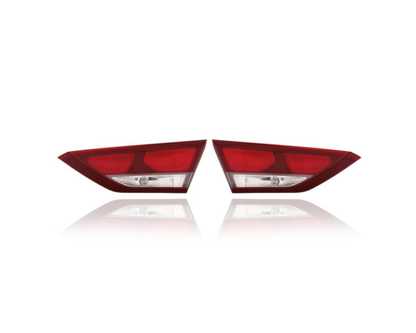 Tail Light Assembly - Compatible/Replacement for '17-18 Hyundai Elantra Sedan SE/SEL/Value/Eco (USA Built) - Inner On Trunk Lid, Halogen - Pair, Set - 92404F3000, 92403F3000