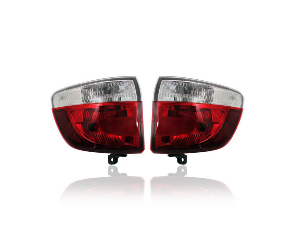 Tail Light Assembly - Compatible/Replacement for '11-13 Dodge Durango - Outer On Body - Pair, Left Driver + Right Passenger Set - 55079136AG, 55079137AG - CAPA