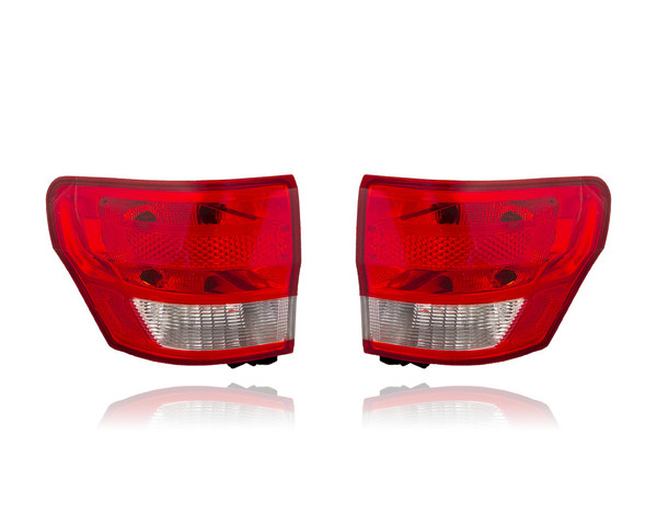 Tail Light Assembly - Compatible/Replacement for '11-13 Jeep Grand Cherokee - Outer On Quarter Panel - Pair, Left Driver + Right Passenger Set - 55079420AG, 55079421AG - CAPA