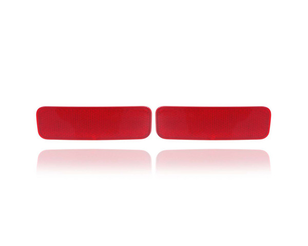 Bumper Reflector - Compatible/Replacement for '14-18 Ford Transit Connect Wagon/Van, 15-19 Passenger Van/Cargo Van - Rear - Pair, Left Driver + Right Passenger Set - BK2Z13A565B, BK2Z13A565A