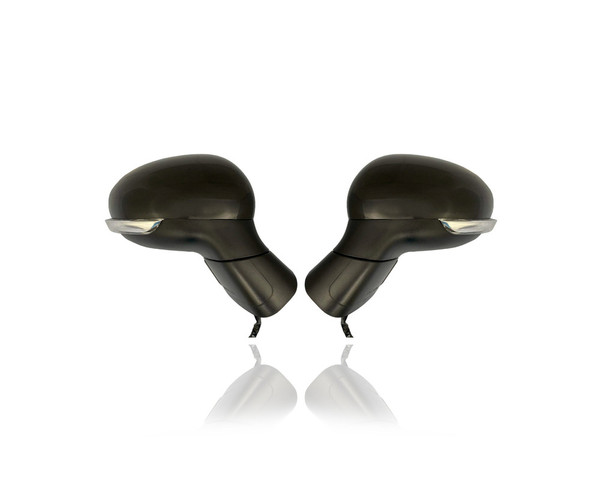 Door Mirror - Compatible/Replacement for '16-19 Fiat 500X - Powered, Heated, With Signal, Without Blind Spot Detection - Pair, Left Driver + Right Passenger Set - 6AP71LXHAA, 6AN98LXHAA