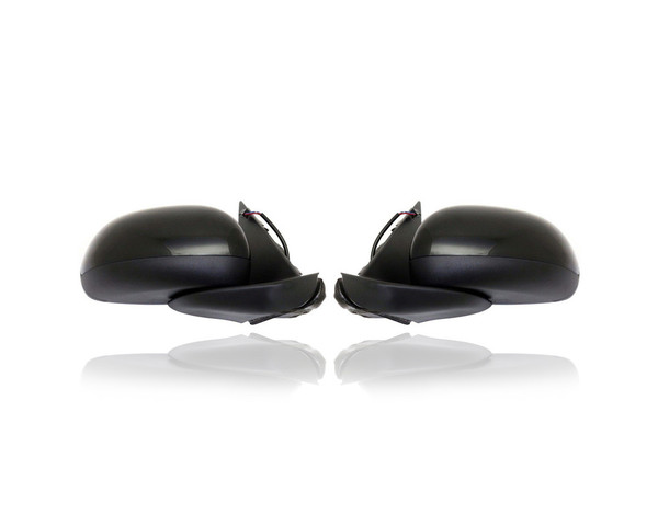 Door Mirror - Compatible/Replacement for '14-20 Fiat 500L - Powered, Heated, With Temperature Sensor, Primed - Pair, Left Driver + Right Passenger Set - 5RE81JXWAA, 5RE87JXWAA