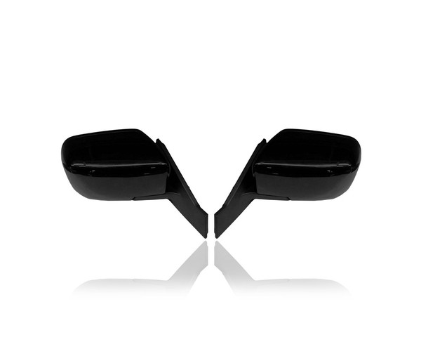 Door Mirror - Compatible/Replacement for '12-17 Mazda Mazda5 GS/Sport/Touring - Powered, Non-Heated, Without Signal Lamp, Matte-Black Cover - Pair, Set - CC2969121B, CC2969181B