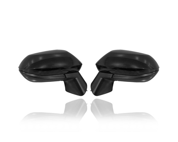 Door Mirror - Compatible/Replacement for '19-21 Toyota Corolla Hatchback, 20-22 Corolla Sedan LE - Heated, With Blind Spot, Without Signal Lamp, Black - Pair, Set - 8791012K60, 8794012K90