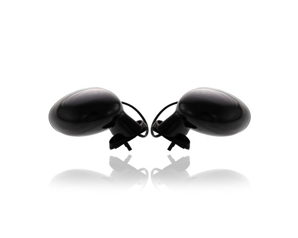 Door Mirror - Compatible/Replacement for '06-15 Mazda MX5-Miata - Powered, Non-Heated, Manual Folding, Unpainted - Pair, Left Driver + Right Passenger Set - NE5169120KPZ, NE5169180KPZ