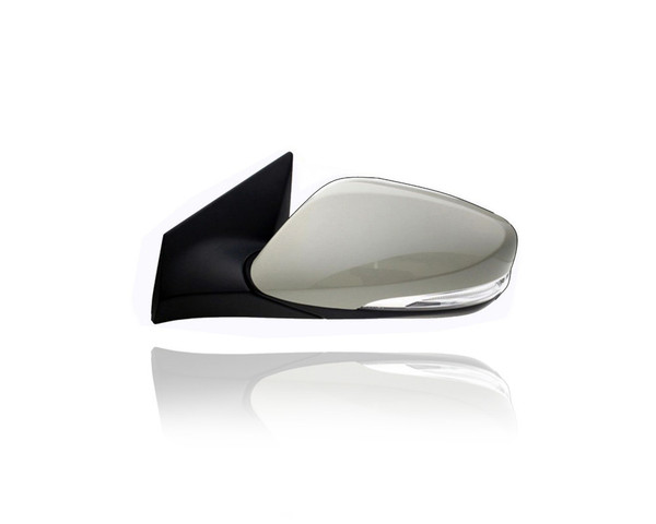 Door Mirror - Compatible/Replacement for '14-16 Hyundai Elantra Sedan Value/Sport/Limited (USA Built) - Powered, Heated, With Signal Lamp, Unpainted - Left Hand - Driver - 876103Y510