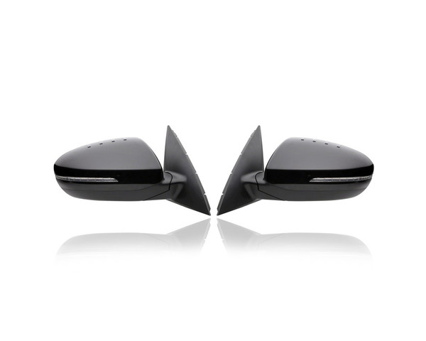 Door Mirror - Compatible/Replacement for '11-13 Kia Optima/Hybrid LX/EX/EXT/SX (Korea Built) - Non-Heated, Manual-Folding, Unpainted - Pair, Set - 876202T110, 876102T110 - NSF-Registered