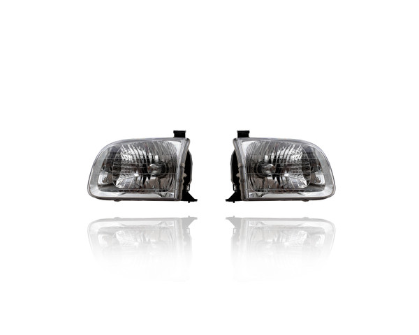 Headlight Assembly For 811100C020, 811500C020 01-04 Toyota Sequoia, 00-04 Tundra Double-Cab - Pair, Left Driver + Right Passenger Set