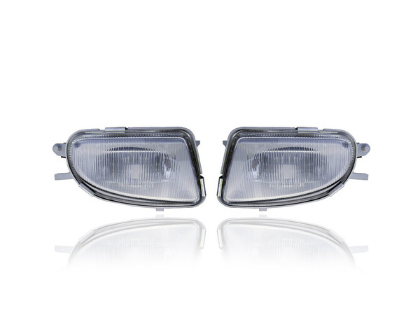 Fog Light - Compatible/Replacement for '00-02 Mercedes-Benz E-Class Sedan, 00-03 Wagon, 98-03 CLK, 94-00 C43 - Pair, Left Driver + Right Passenger Set - 1708200256, 1708200156