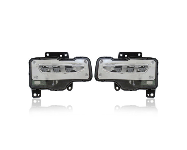 Fog Light - Compatible/Replacement for '16-19 GMC Sierra 1500 - LED - Pair, Left Driver + Right Passenger Set - 23381984, 23381983