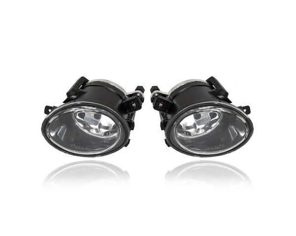 Fog Light - Compatible/Replacement for '01-05 BMW 3-Series, 01-06 M3/M5 M-Sport (Exclude Base) - Oval Shape - Pair, Left Driver + Right Passenger Set - 63177894018, 63177894017