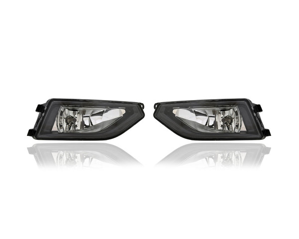 Fog Light - Compatible/Replacement for '18-20 VW Volkswagen Atlas - Pair, Left Driver + Right Passenger Set - 3CN941662, 3CN941661