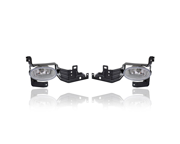 Fog Light - Compatible/Replacement for '11-12 Honda Accord Sedan EX/EXL V6 6Cy/3.5L - Oval - Pair, Left Driver + Right Passenger Set - 33900TA0A12, 33950TA0A02