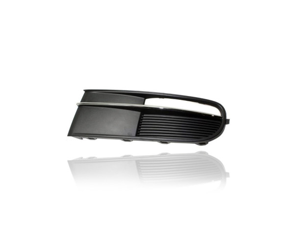 Fog Light Cover - Compatible/Replacement for '12-18 VW Volkswagen Beetle Coupe, 13-19 Convertible - Chrome/Black - Left Hand - Driver - 5C5854661D9B9