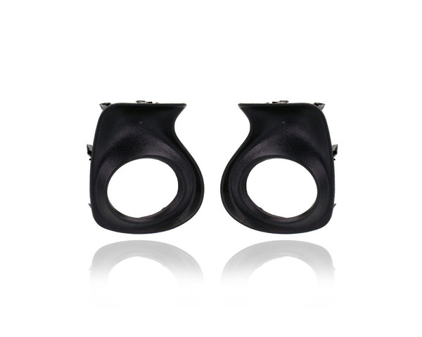 Fog Light Cover - Compatible/Replacement for '11-13 Lexus CT200h - Matte Black - Pair, Left Driver + Right Passenger Set - 5211276010, 5211376010