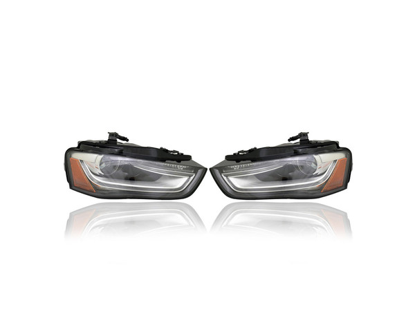 Headlight - Compatible/Replacement for '13-16 Audi A4 Allroad - Without Curve-Lights, Xenon - Pair, Left Driver + Right Passenger Set - 8K0941044E, 8K0941043E