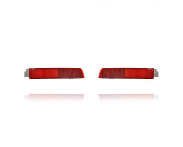 Bumper Reflector For 09-13 Infiniti FX35/37/50 QX70, 13-18 Nissan Sentra, 11-17 Juke, 09-14 Murano, 11-17 Quest - Both Set, Pair Left Hand Driver + Right Hand Passenger(CAPA) - 265605C000, 265655C000