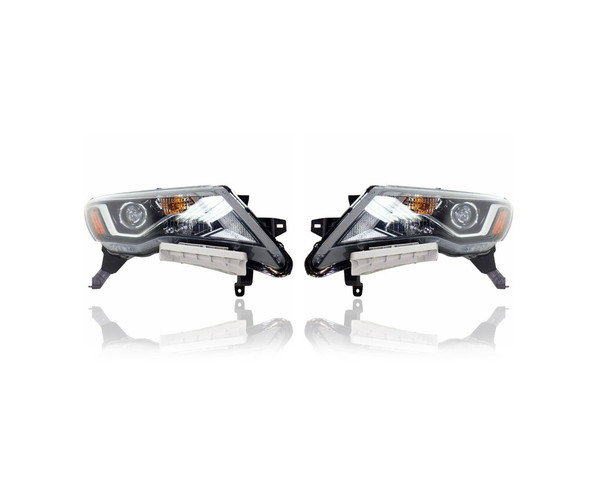 Headlight - Compatible/Replacement for '17-20 Nissan Pathfinder SL/Platinum-Only - LED - Pair, Left Driver + Right Passenger Set - 260109PF1A, 260609PF1A - CAPA