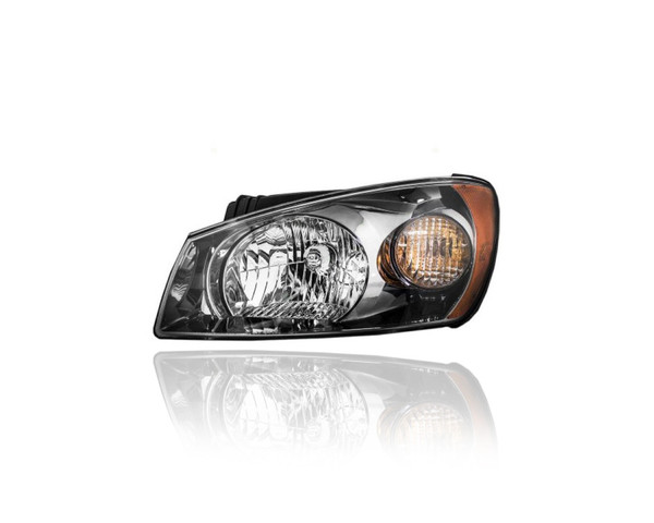 Headlight - Compatible/Replacement for '05-06 Kia Spectra5, 04-06 EX, 05-06 SX - Black - Left Hand - Driver - 921012F230