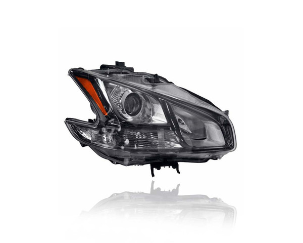 Headlight - Compatible/Replacement for '11-14 Nissan Maxima S/SV/Sport Package - Xenon, Black Bezel - Right Hand - Passenger - 26010ZY80A