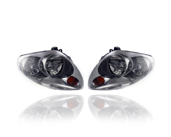 Headlight - Compatible/Replacement for '03-04 Infiniti G35 Sedan - Xenon - Pair, Left Driver + Right Passenger Set - 26010AC026, 26060AC026