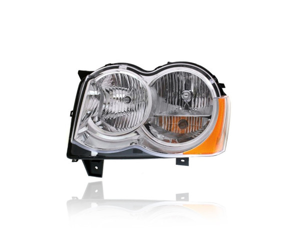 Headlight - Compatible/Replacement for '08-10 Jeep Grand Cherokee - Halogen - Left Hand - Driver - 55157483AE