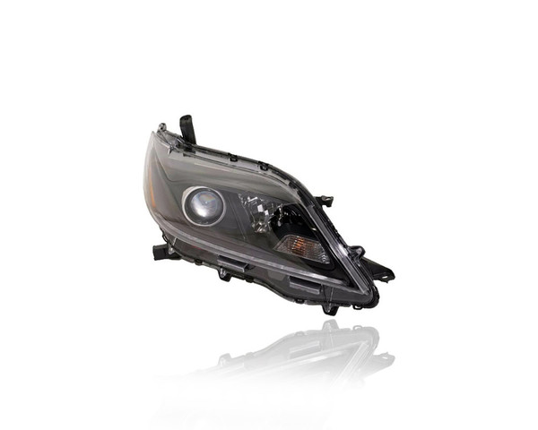 Headlight - Compatible/Replacement for '20-20 Toyota Sienna SE - Halogen With LED Daytime Running Light, Smoked Blackened Chrome Interior - Right Hand - Passenger - 8111008190