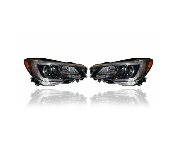 Headlight - Compatible/Replacement for '18-19 Subaru Outback/Legacy - Halogen - Pair, Left Driver + Right Passenger Set - 84001AL10A, 84001AL11A
