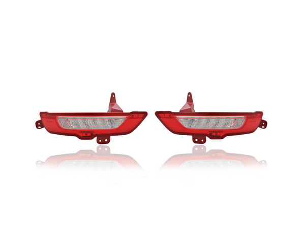 Side Marker Light - Compatible/Replacement for '15-19 Lincoln MKC - Rear, LED Without Fog Lamps - Pair, Left Driver + Right Passenger Set - EJ7Z15500A, EJ7Z15500B