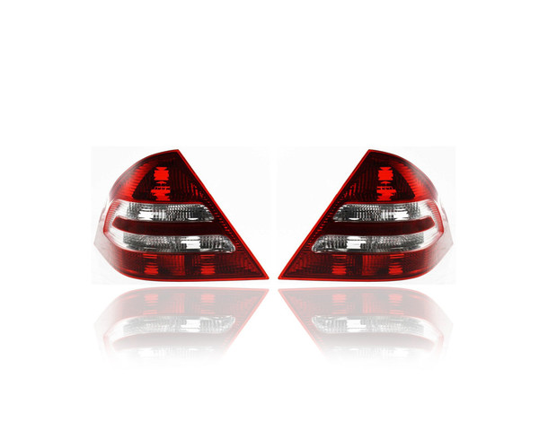 Tail Light - Compatible/Replacement for '05-07 Mercedes-Benz C-Class Sedan - Pair, Left Driver + Right Passenger Set - 2038203464, 2038203364