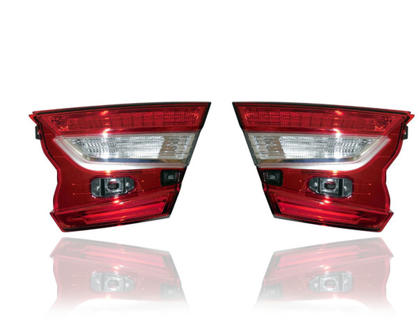 Tail Light - Compatible/Replacement for '18-22 Honda Accord Sedan Touring - LED, Inner On Trunk Lid - Pair, Left Driver + Right Passenger Set - 34150TVAA11, 34155TVAA11