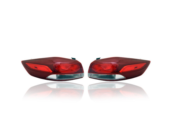 Tail Light - Compatible/Replacement for '17-18 Hyundai Elantra Sedan SE/SEL/Value/Eco (Korea Built) - Outer On Body, Halogen - Pair, Left Driver + Right Passenger Set - 92402F2020, 92401F2020