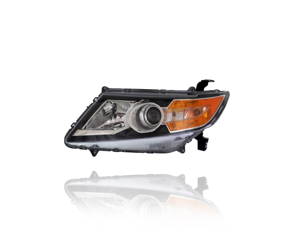Headlight Assembly For 33150TK8A02 14-17 Honda Odyssey - Halogen, Black Bezel, Left Hand - Driver, CAPA