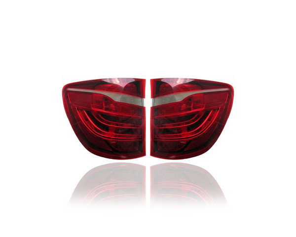 Tail Light - Compatible/Replacement for '11-17 BMW X3 - Without Xenon Head Lamp, Outer On Body - Pair, Left Driver + Right Passenger Set - 63217220240, 63217220239