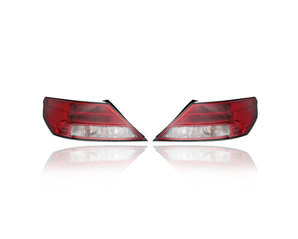 Tail Light - Compatible/Replacement for '12-14 Acura TL - Pair, Left Driver + Right Passenger Set - 33500TK4A11, 33550TK4A11