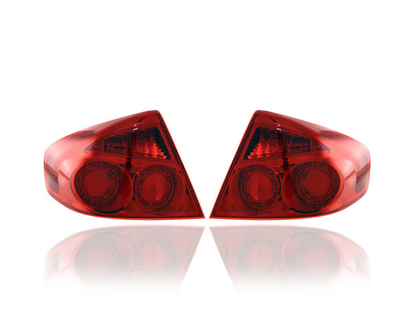 Tail Light - Compatible/Replacement for '05-06 Infiniti G35 Sedan - Outer On Body Quarter Panel - Pair, Left Driver + Right Passenger Set - 26550AC725, 26555AC725