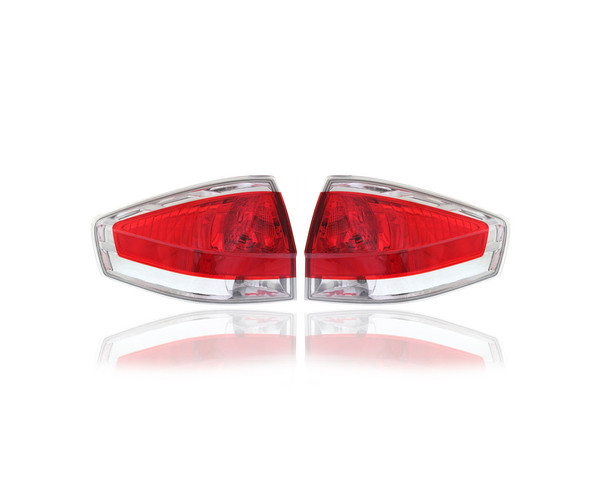 Tail Light - Compatible/Replacement for '09-11 Ford Focus Sedan S/SE/SEL/SES - Pair, Left Driver + Right Passenger Set - 9S4Z13404D, 9S4Z13405D