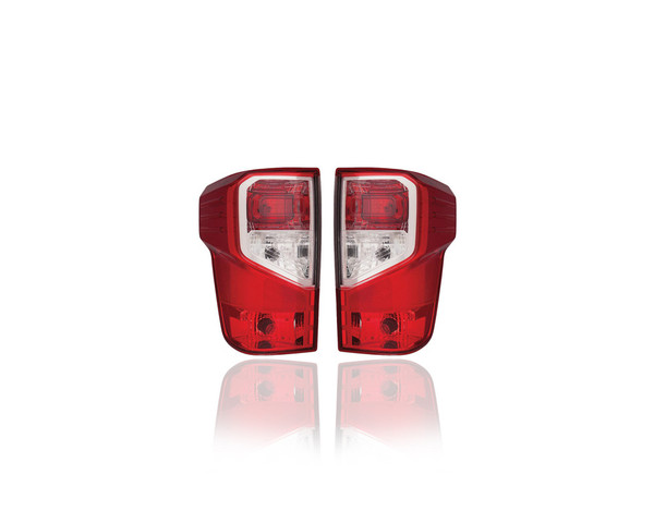 Tail Light - Compatible/Replacement for '16-23 Nissan Titan Cab Regular/XD Regular/Extended, 17-21 Crew - Halogen - Pair, Left Driver + Right Passenger Set - 26550EZ23A, 26555EZ23A