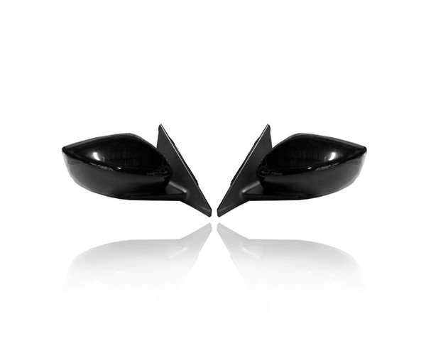 Door Mirror - Compatible/Replacement for '18-22 Nissan Kicks SV - Powered, Heated Without Signal & Blind Spot, Unpainted - Pair, Left Driver + Right Passenger Set - 963015RL0C, 963025RL0C