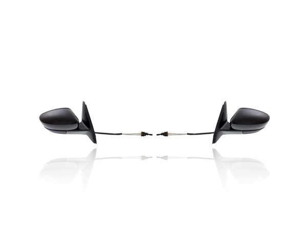 Door Mirror - Compatible/Replacement for '11-18 VW Volkswagen Jetta/GLI/Hybrid Sedan - Manual Remote, Textured - Pair, Left Driver + Right Passenger Set - 5C7857508AF9B, 5C78575079B9